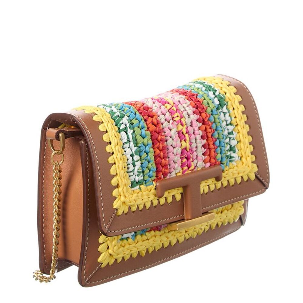 Tod’S Leather & Straw Belt Bag, Brown - Picture 3 of 4